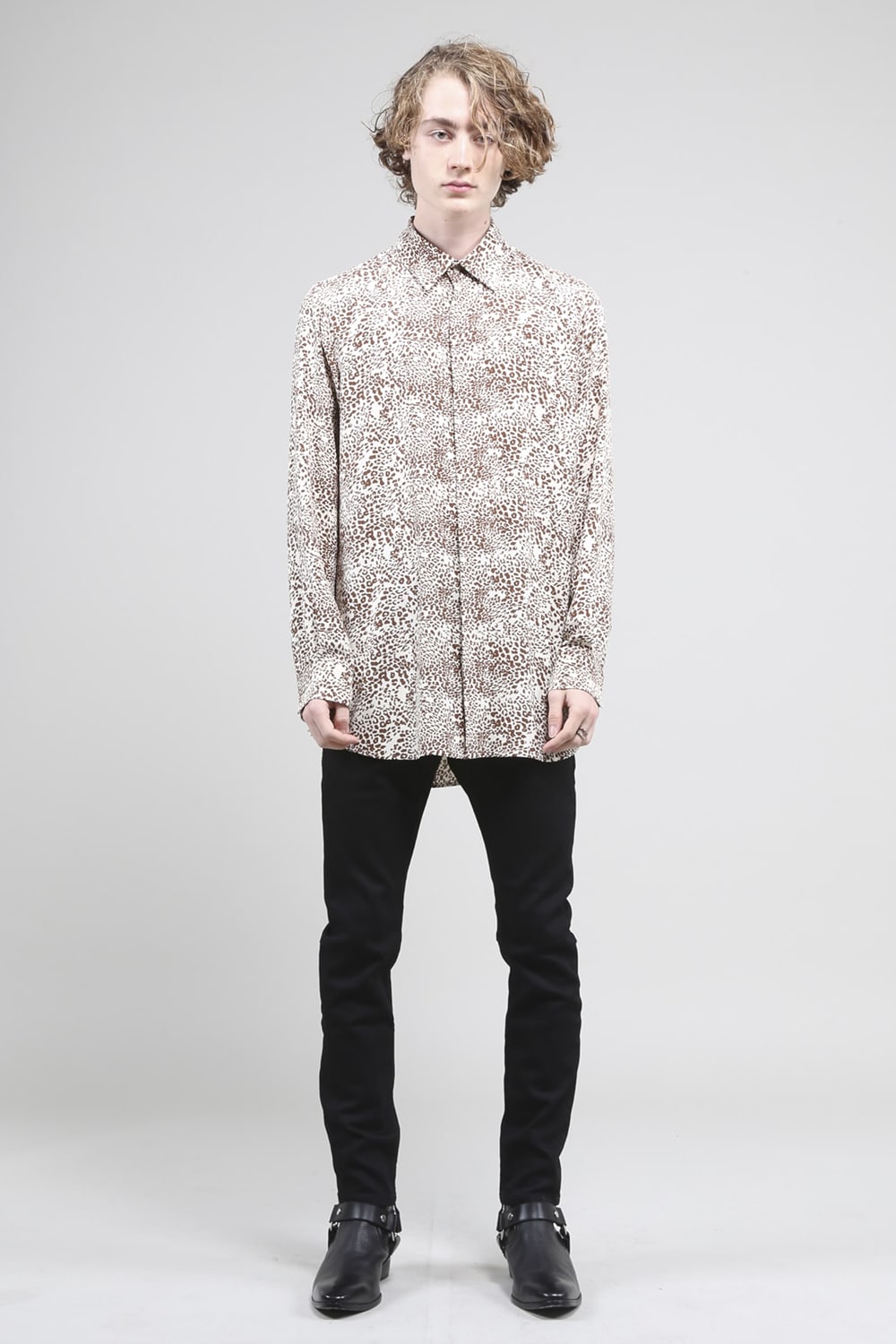 Leopard Shirt Ecru-Brown
