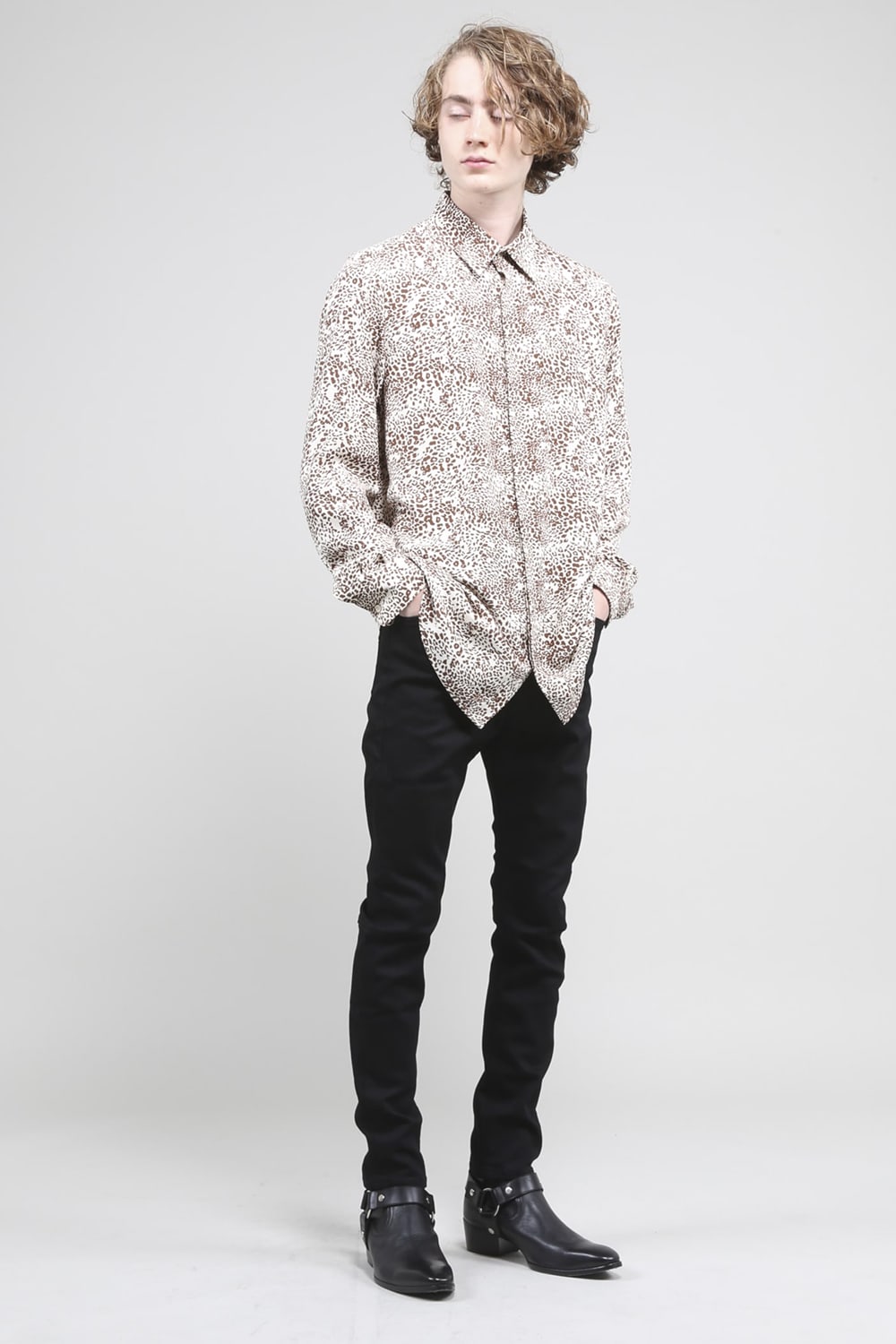 Leopard Shirt Ecru-Brown