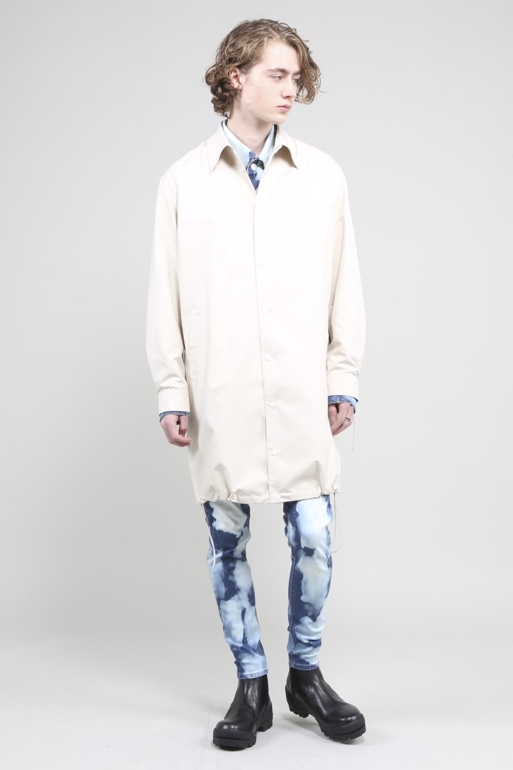 Long Coach Jacket Ivory