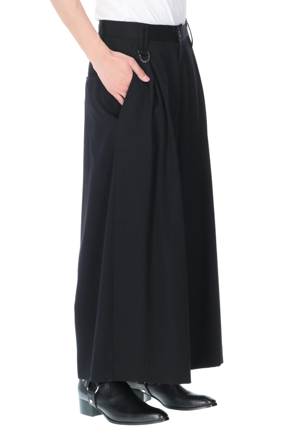 Gabardine Stretch Wide Tuck Slacks