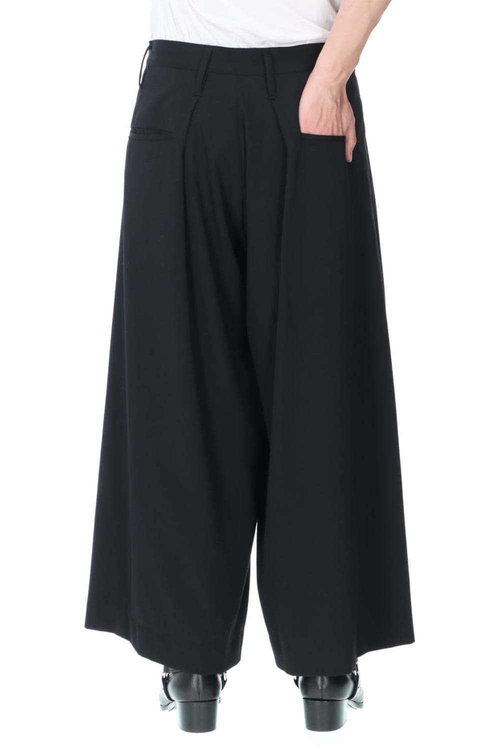 Gabardine Stretch Wide Tuck Slacks