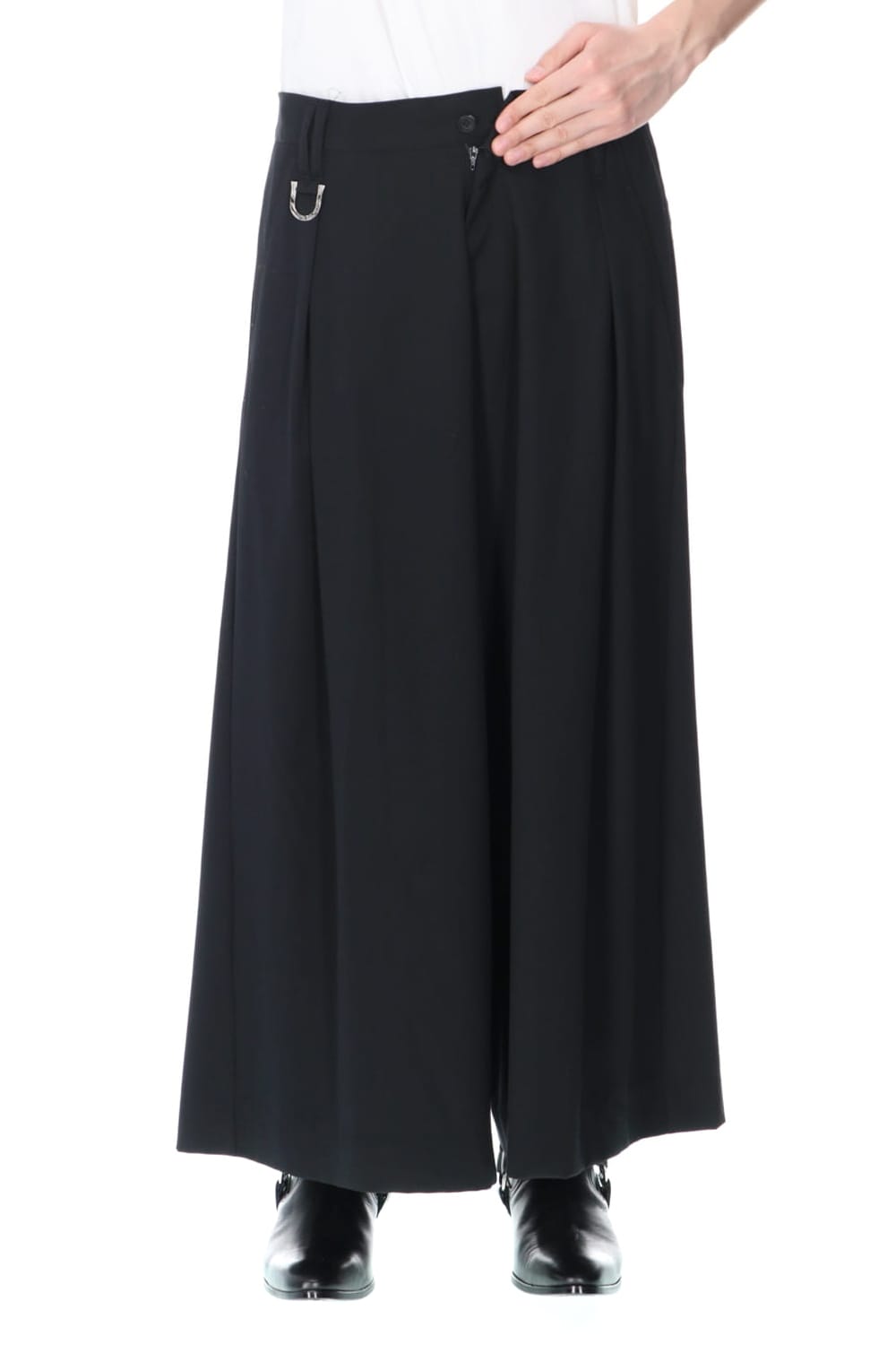 Gabardine Stretch Wide Tuck Slacks