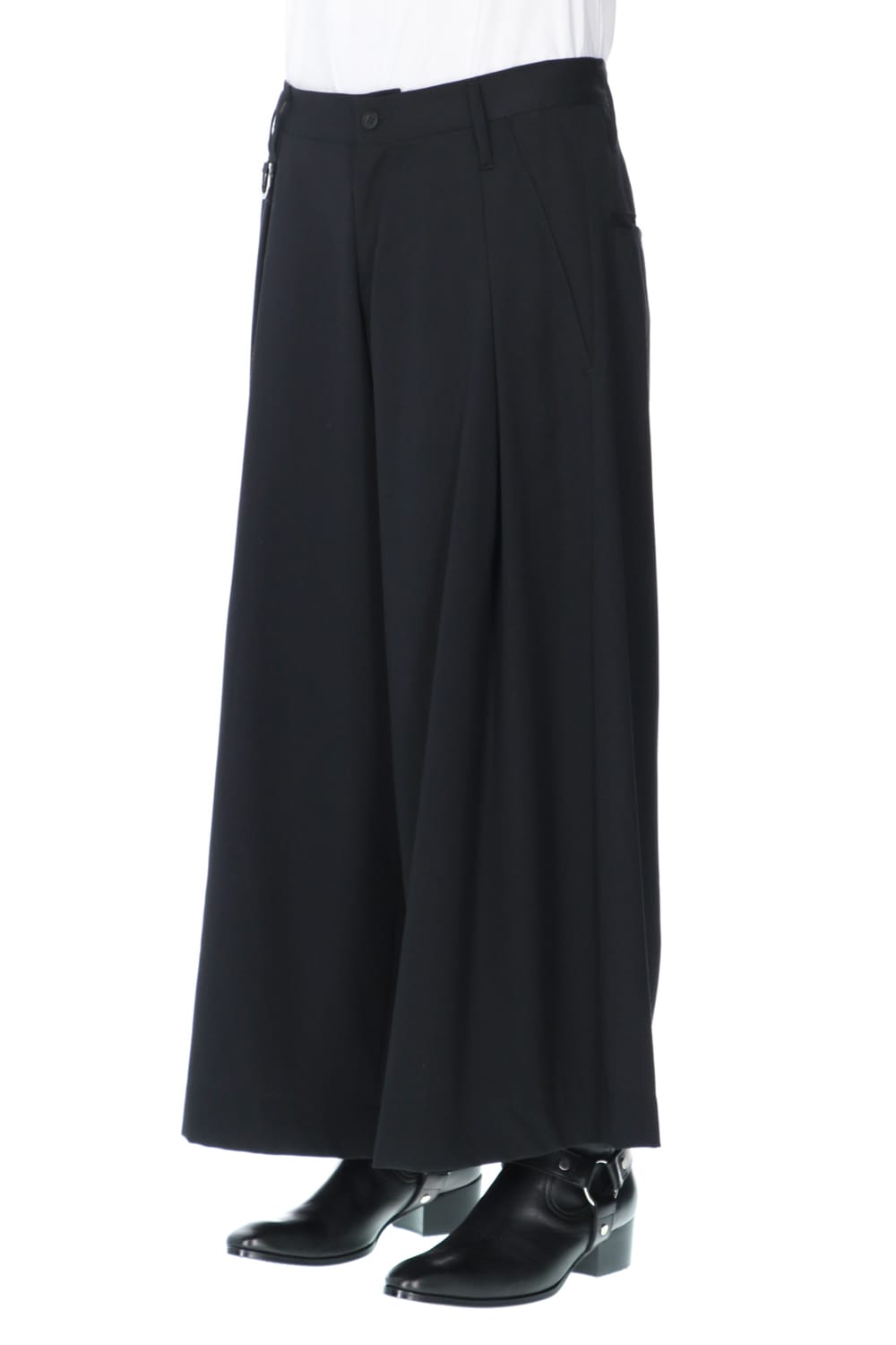 Gabardine Stretch Wide Tuck Slacks