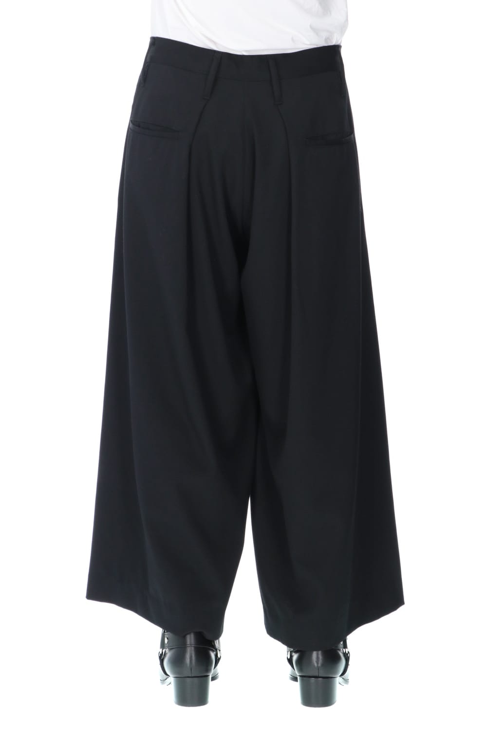 Gabardine Stretch Wide Tuck Slacks