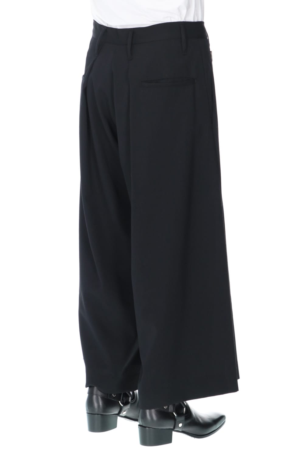 Gabardine Stretch Wide Tuck Slacks