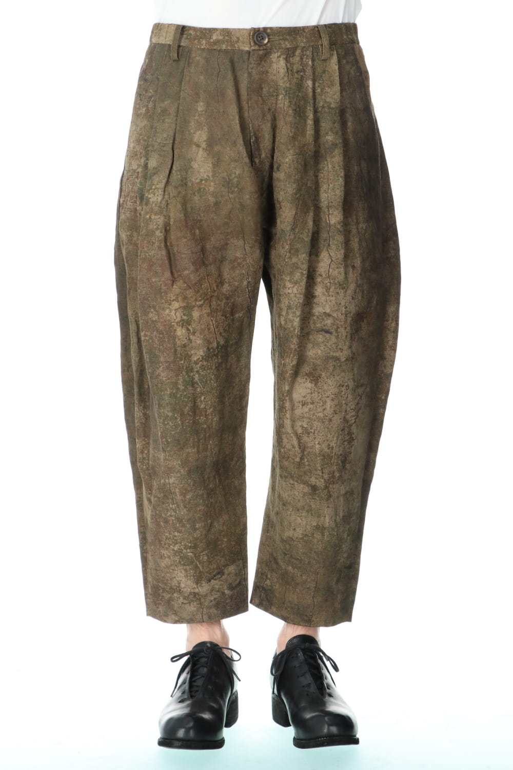 Uneven Dyed Cropped Pants