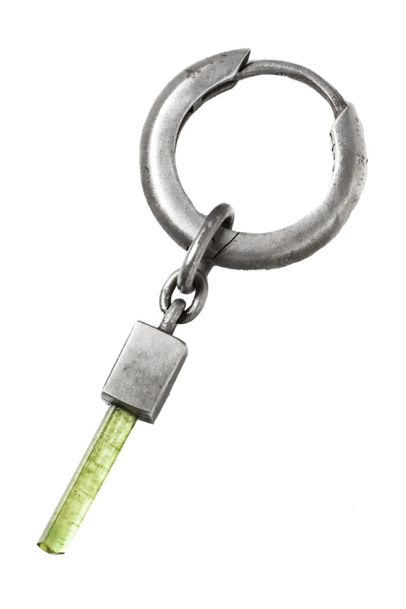 Hoop Earring (Extra Small, Dangle Var., Green Tourmaline, DA+GTO) 2