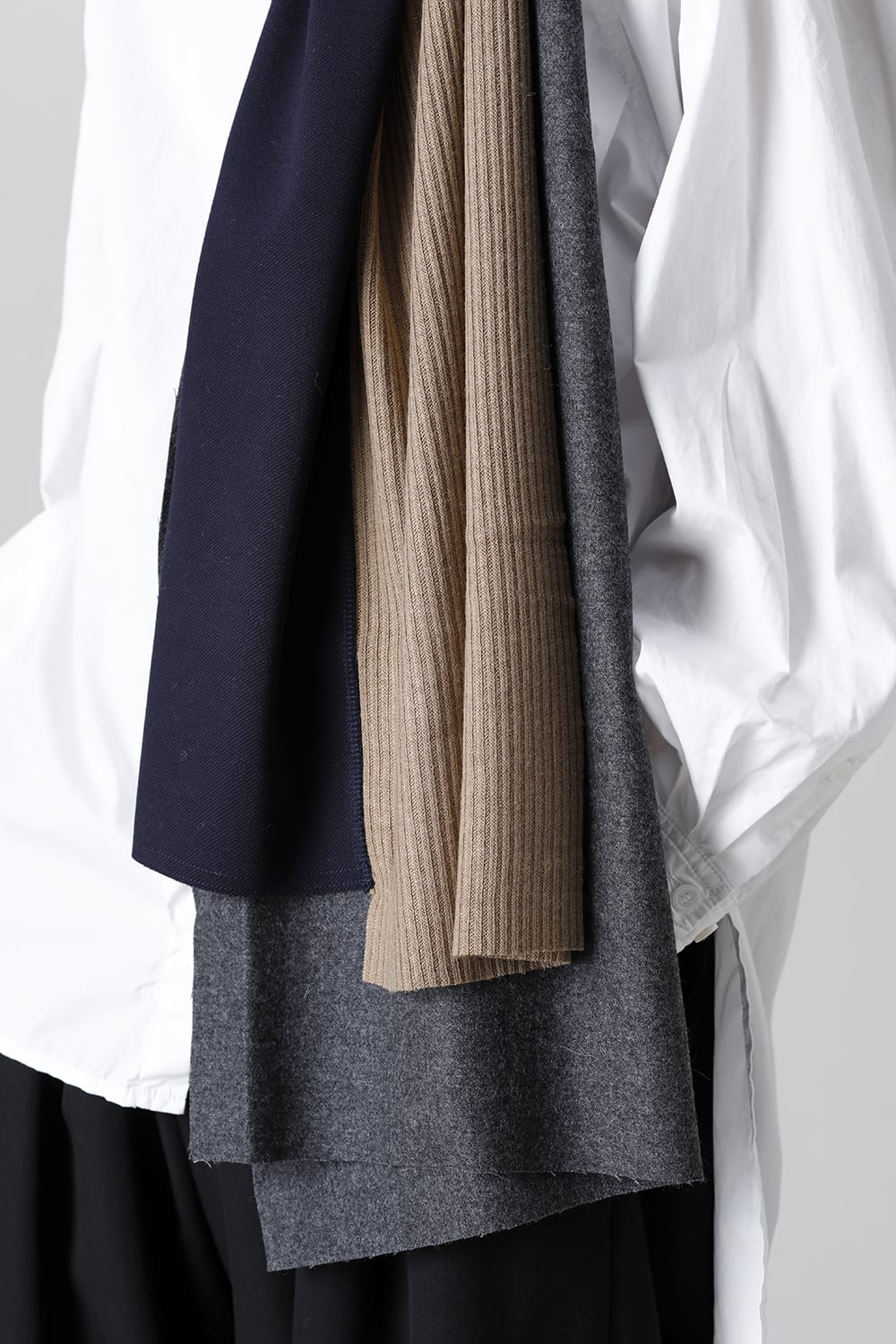 ジャージー スカーフ 'ラップ' Gray Mix