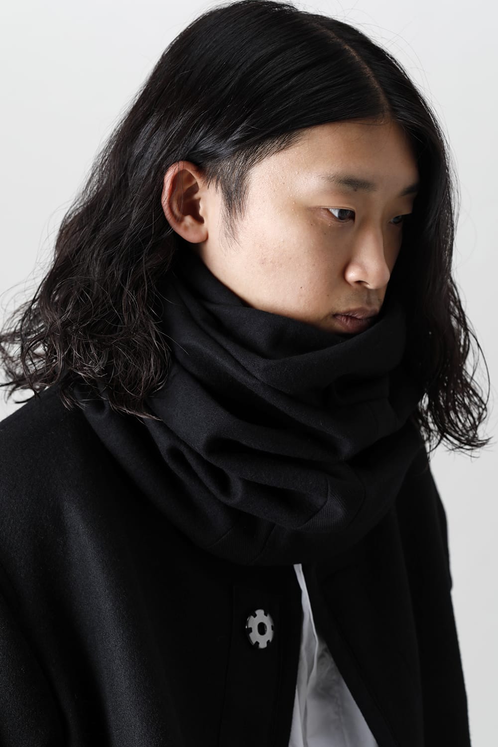 ジャージー スカーフ 'テープ' Black