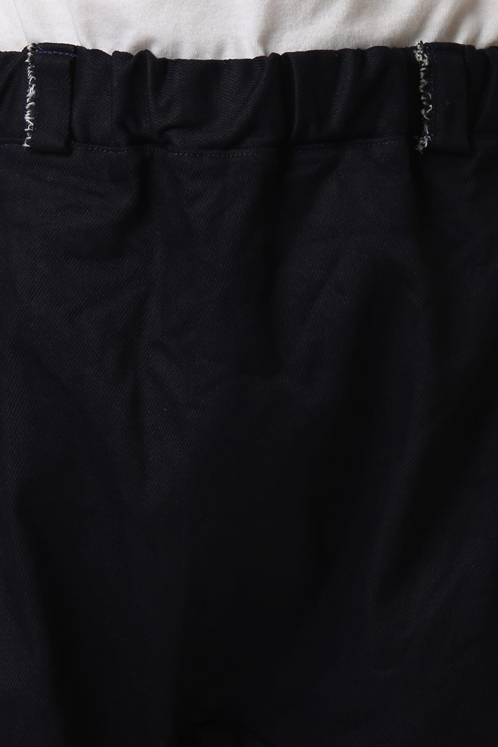 Cotton Drill Raised Back Cropped Pants Navy