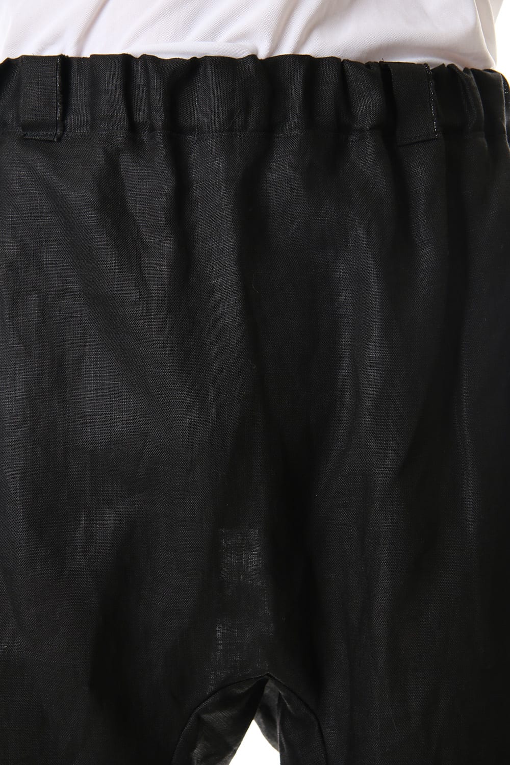 Linen Cropped Pants Black