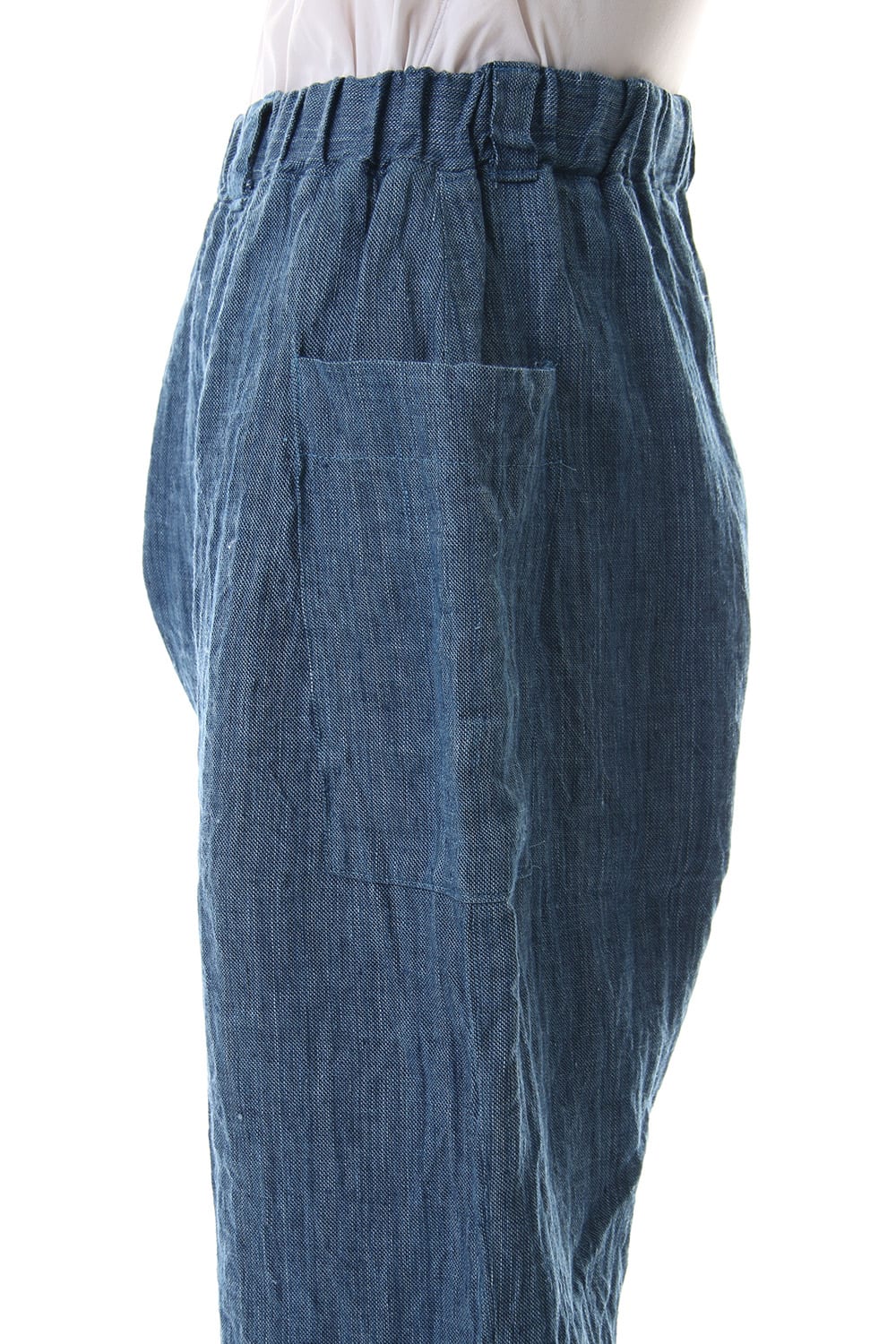 Linen Cropped Pants Indigo