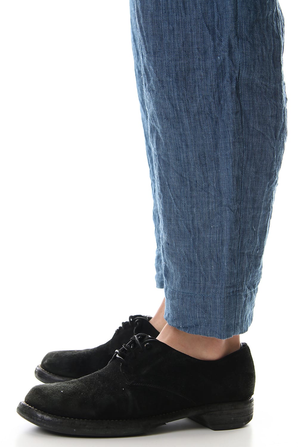 Linen Cropped Pants Indigo