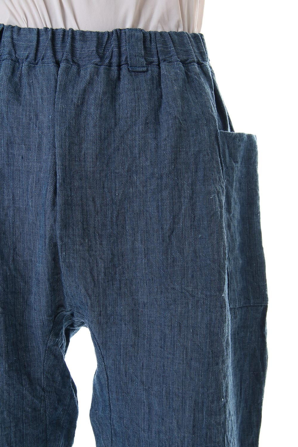 Linen Cropped Pants Indigo