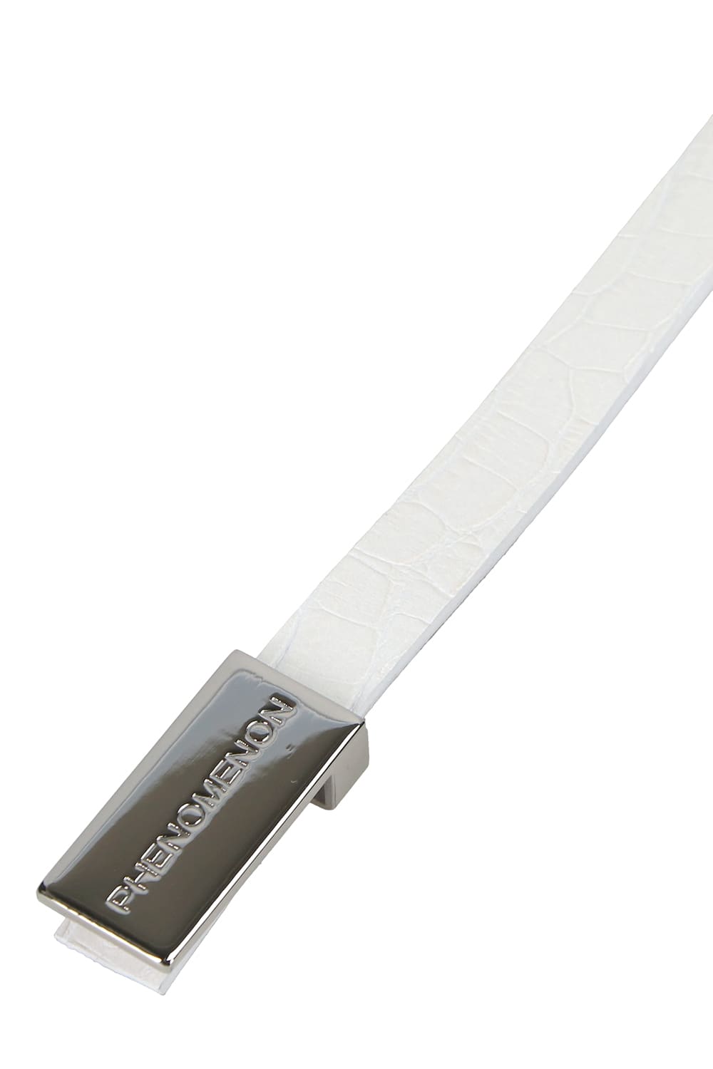 リバーシブル ナローベルト ホワイト × シルバー