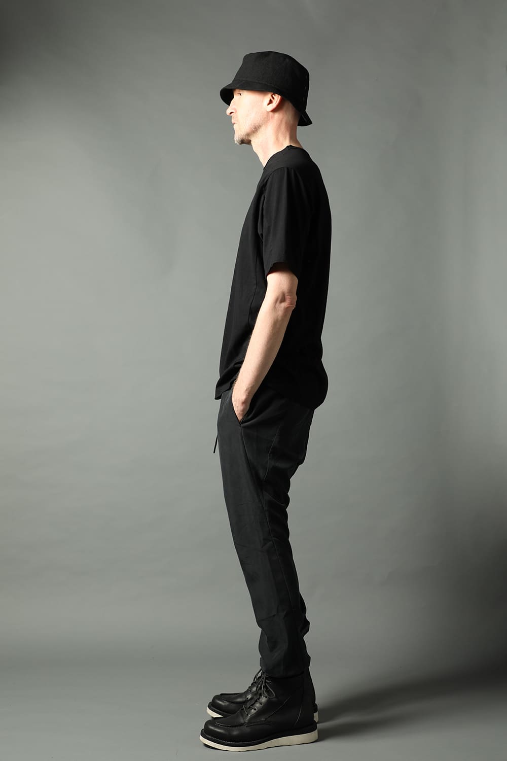 Jogger pants rayon/polyester poplin  Black