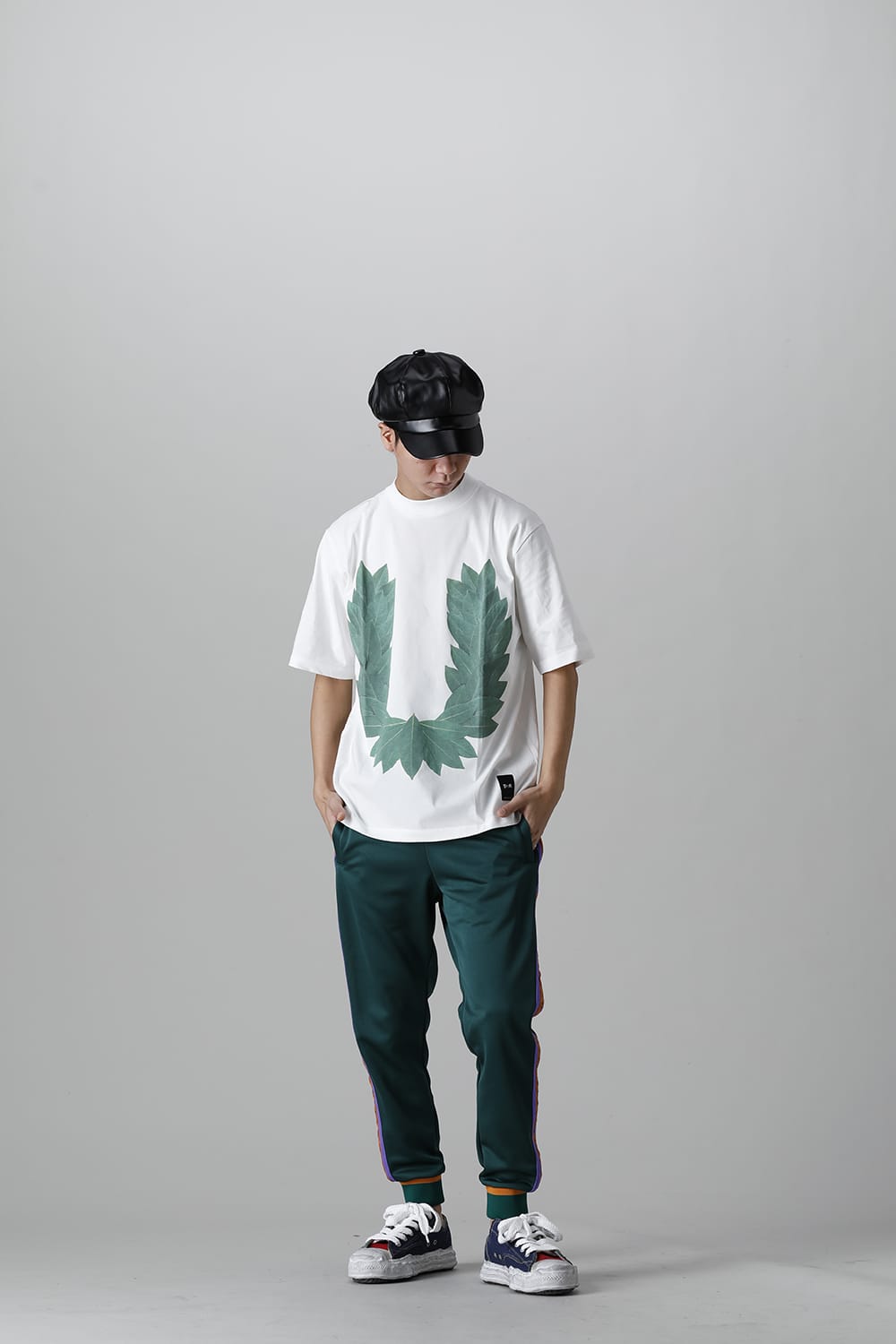 Mock neck Laurel Tee White