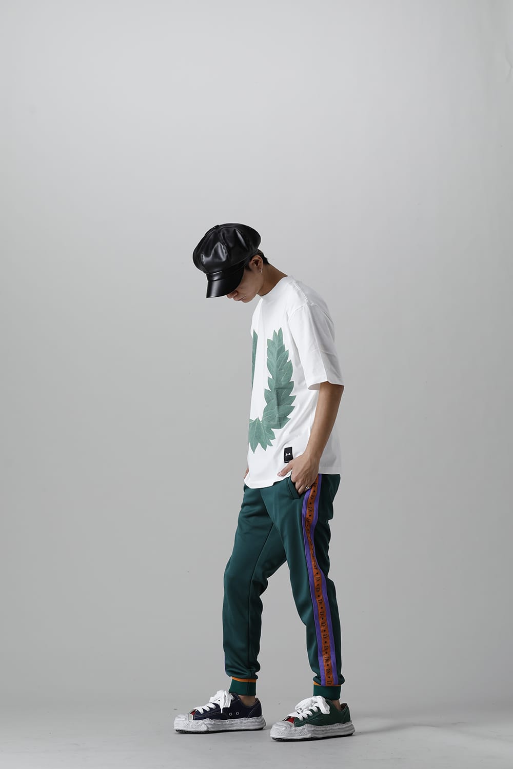 Mock neck Laurel Tee White