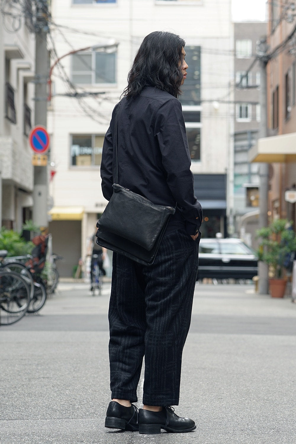 Leather Shoulder Bag Soft Kangaroo Full Grain Large 3 Pockets - PKT04M - GUIDI