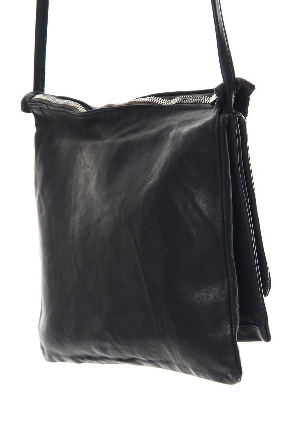 Leather Shoulder Bag Soft Kangaroo Full Grain Large 3 Pockets - PKT04M - GUIDI