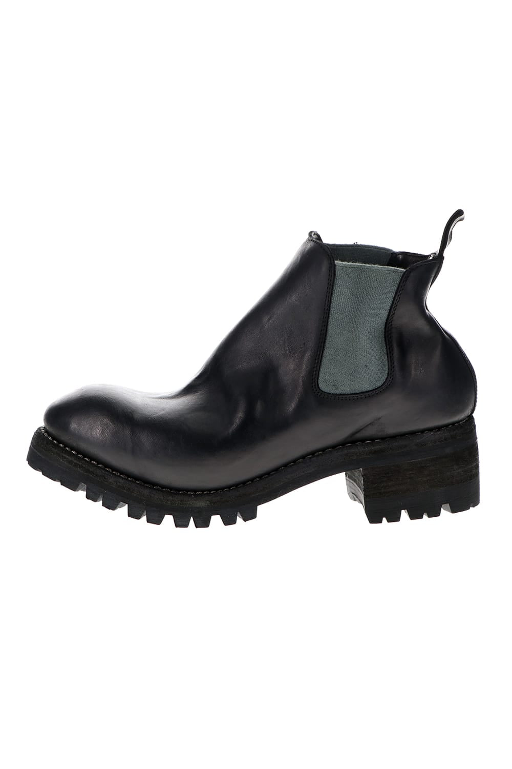 Side Goa Ankle Boots Vibram Sole-Horse Full Grain Leather-Black