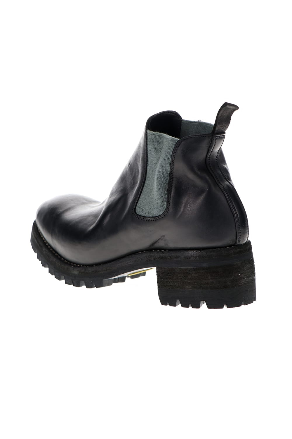 Side Goa Ankle Boots Vibram Sole-Horse Full Grain Leather-Black