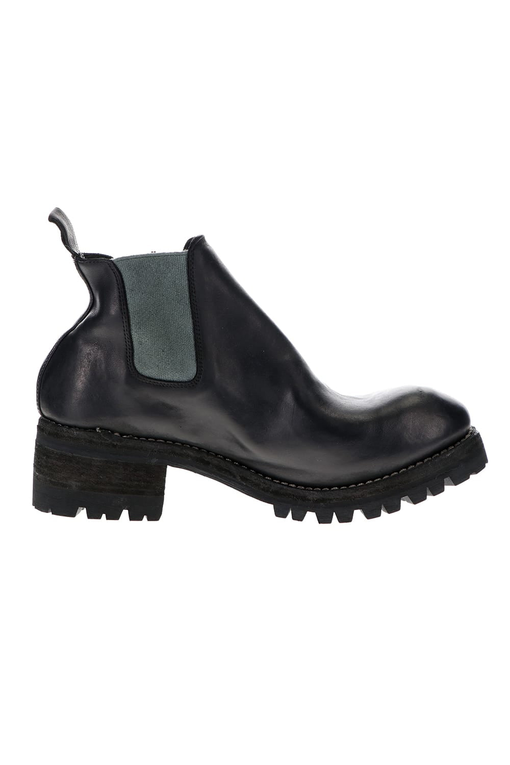 Side Goa Ankle Boots Vibram Sole-Horse Full Grain Leather-Black