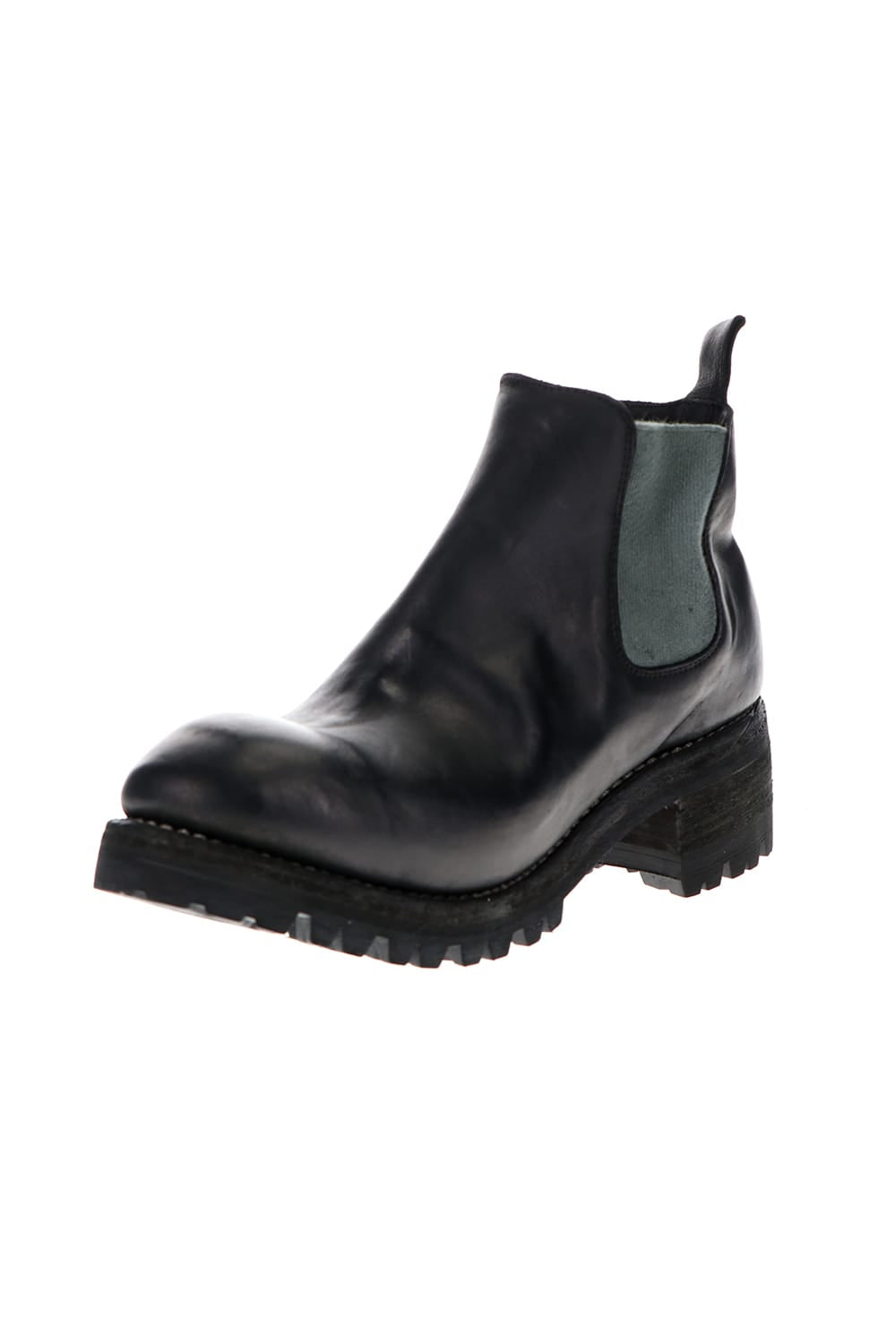 Side Goa Ankle Boots Vibram Sole-Horse Full Grain Leather-Black