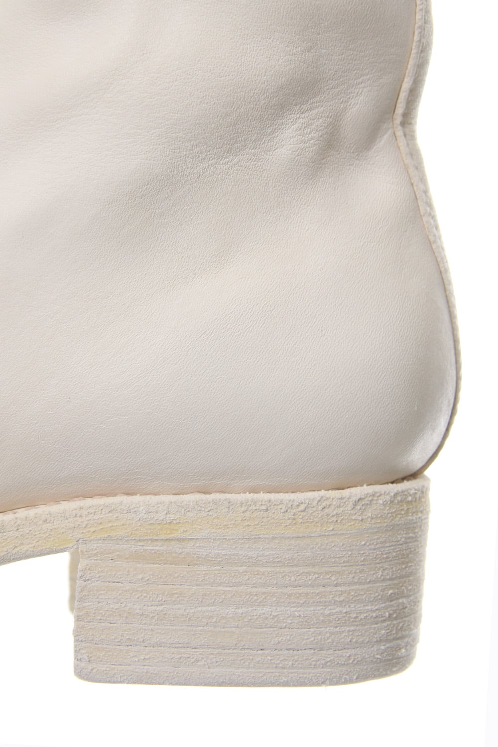 Front Zip Boots Double Sole - Horse Full Grain Leather White