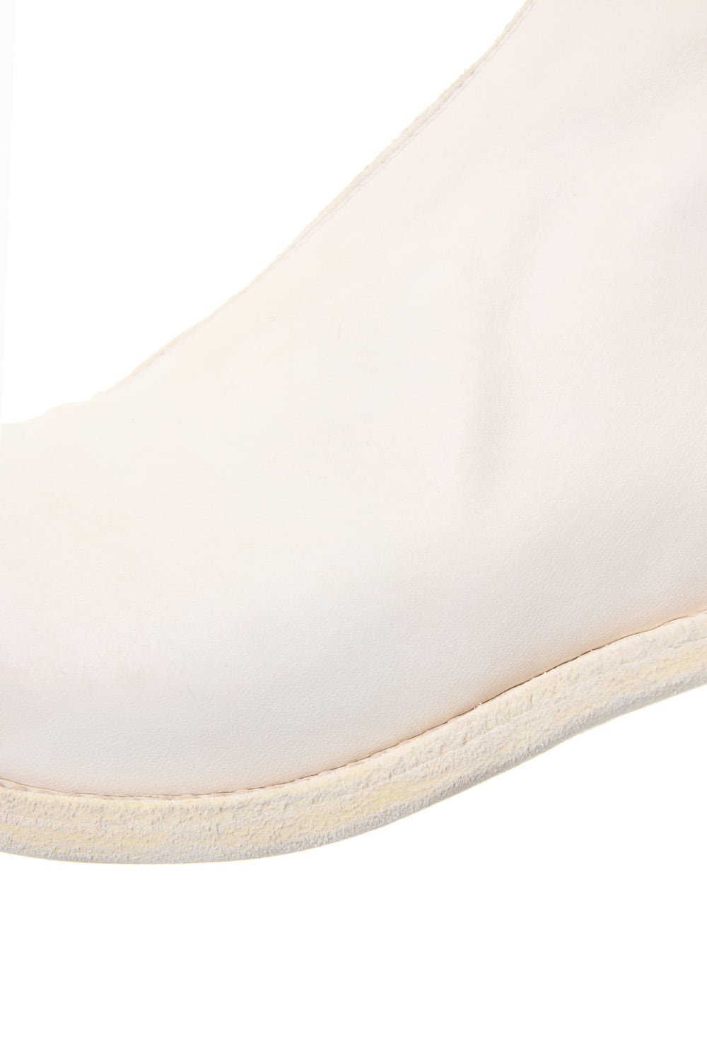 Front Zip Boots Double Sole - Horse Full Grain Leather White