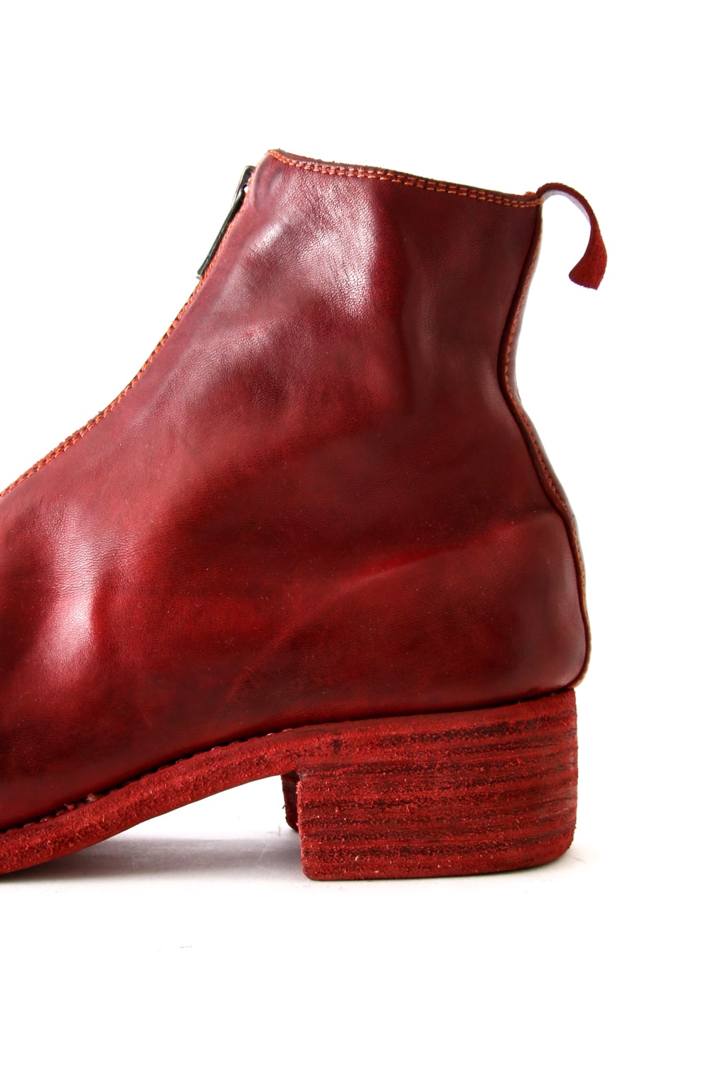 Front Zip Boots Double Sole - Horse Full Grain Leather