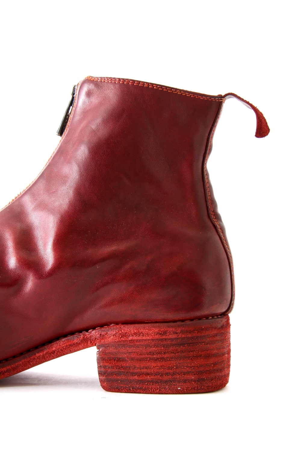 Front Zip Boots Double Sole - Horse Full Grain Leather