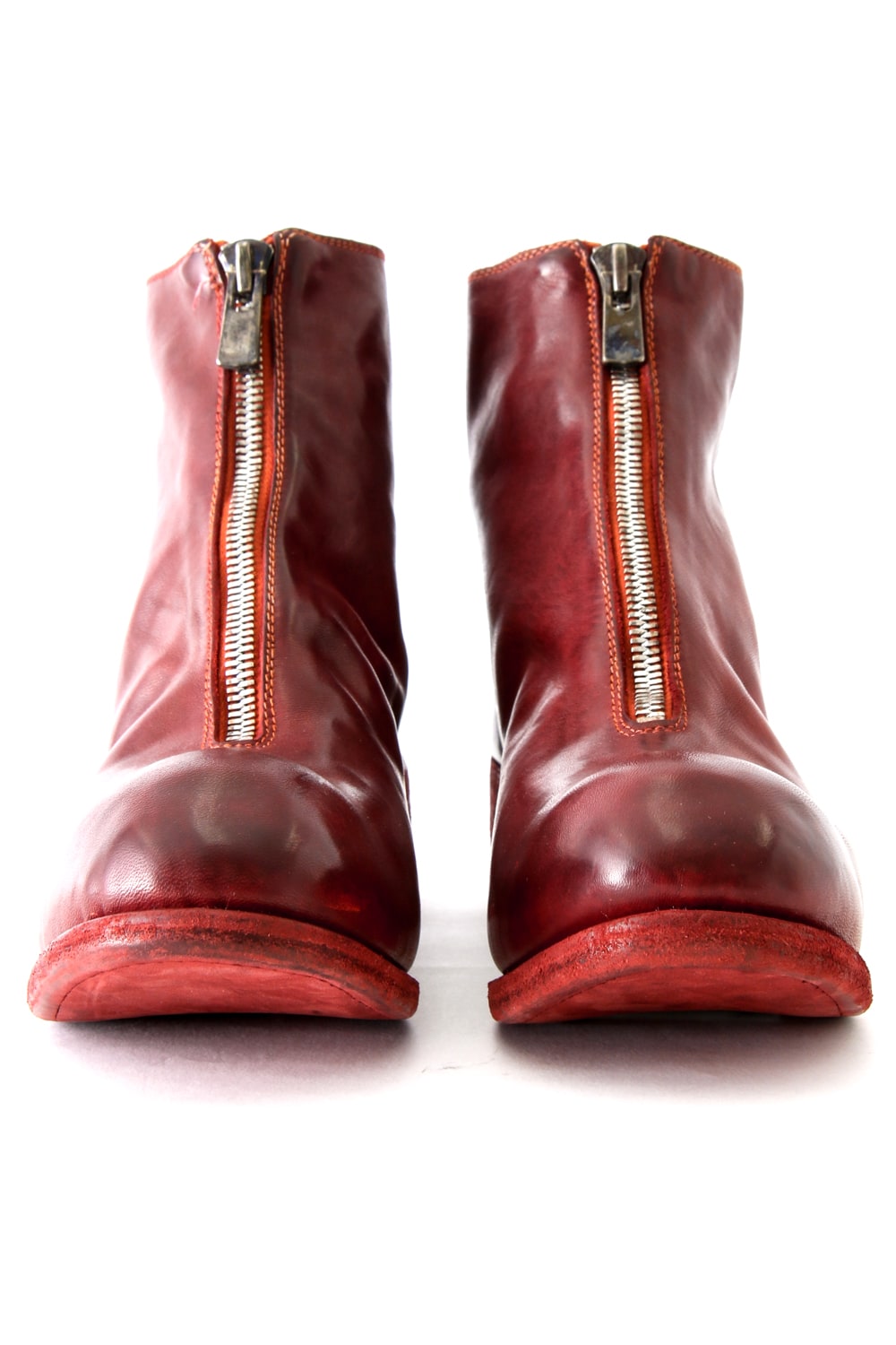 Front Zip Boots Double Sole - Horse Full Grain Leather