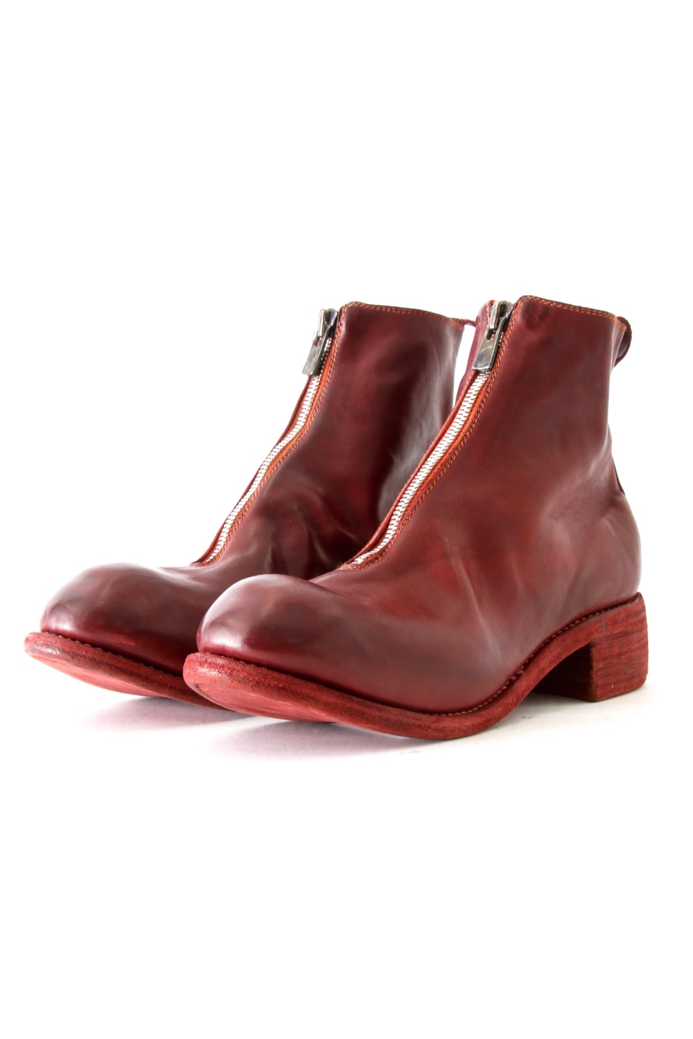 Front Zip Boots Double Sole - Horse Full Grain Leather