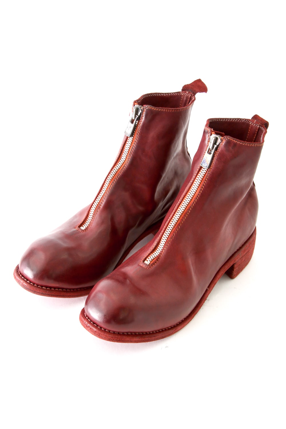 Front Zip Boots Double Sole - Horse Full Grain Leather