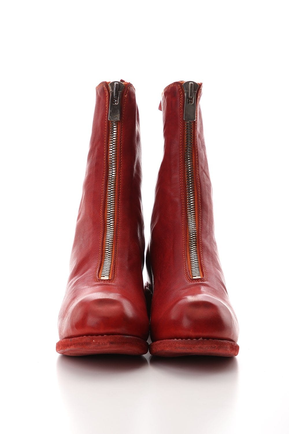 Women's Long Front Zip Boots - Horse Full Grain Leather