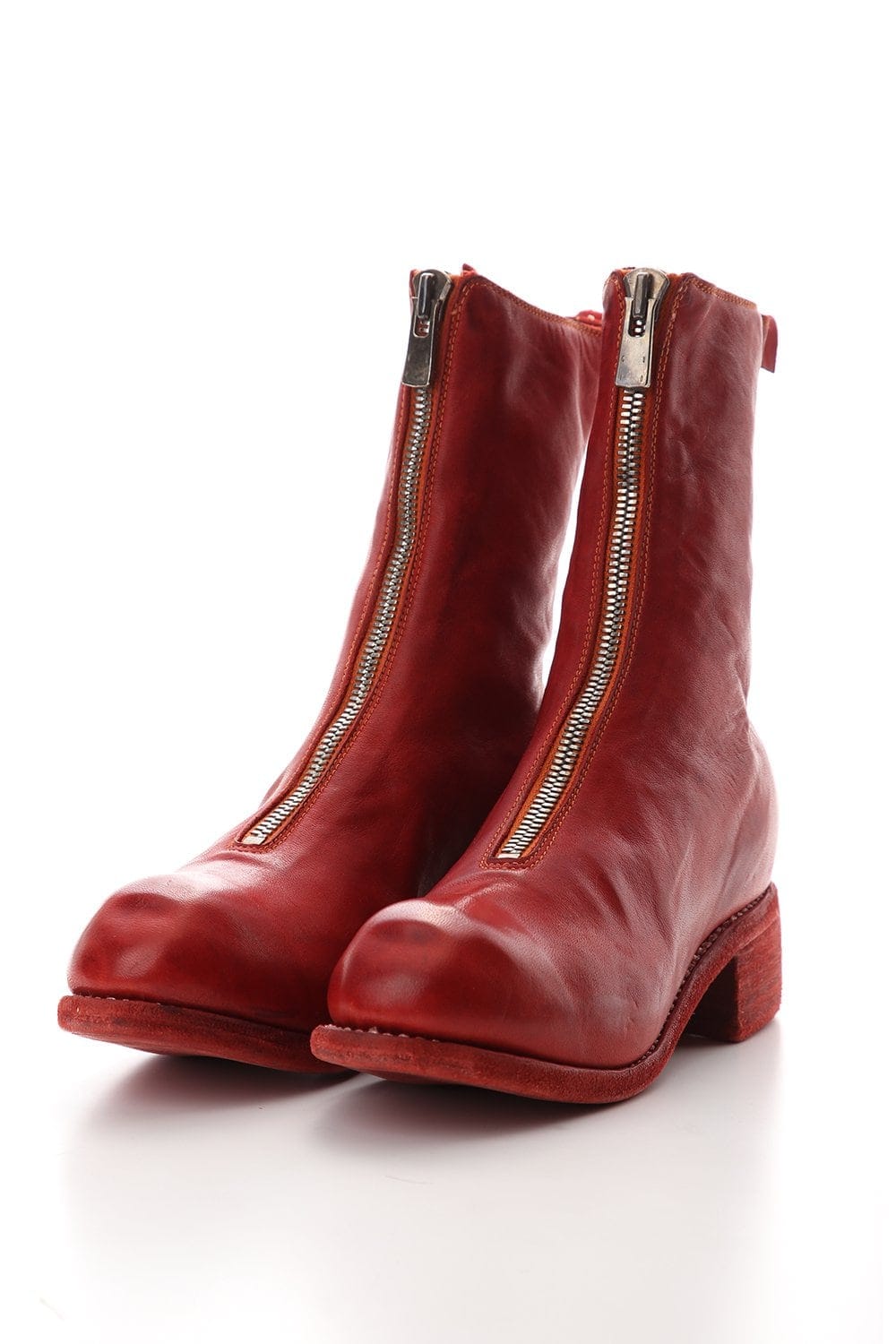 Women's Long Front Zip Boots - Horse Full Grain Leather