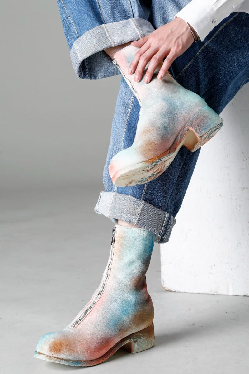 Limited Long Front Zip Boots - Horse Full Grain Leather - ART