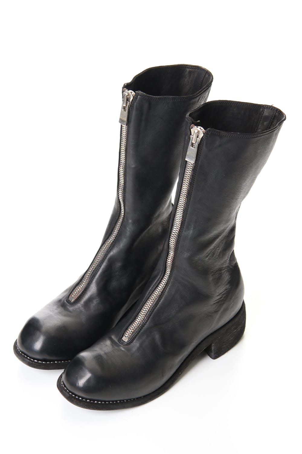 Super Long Front Zip Boots - Soft Horse Full Grain Leather - PL9