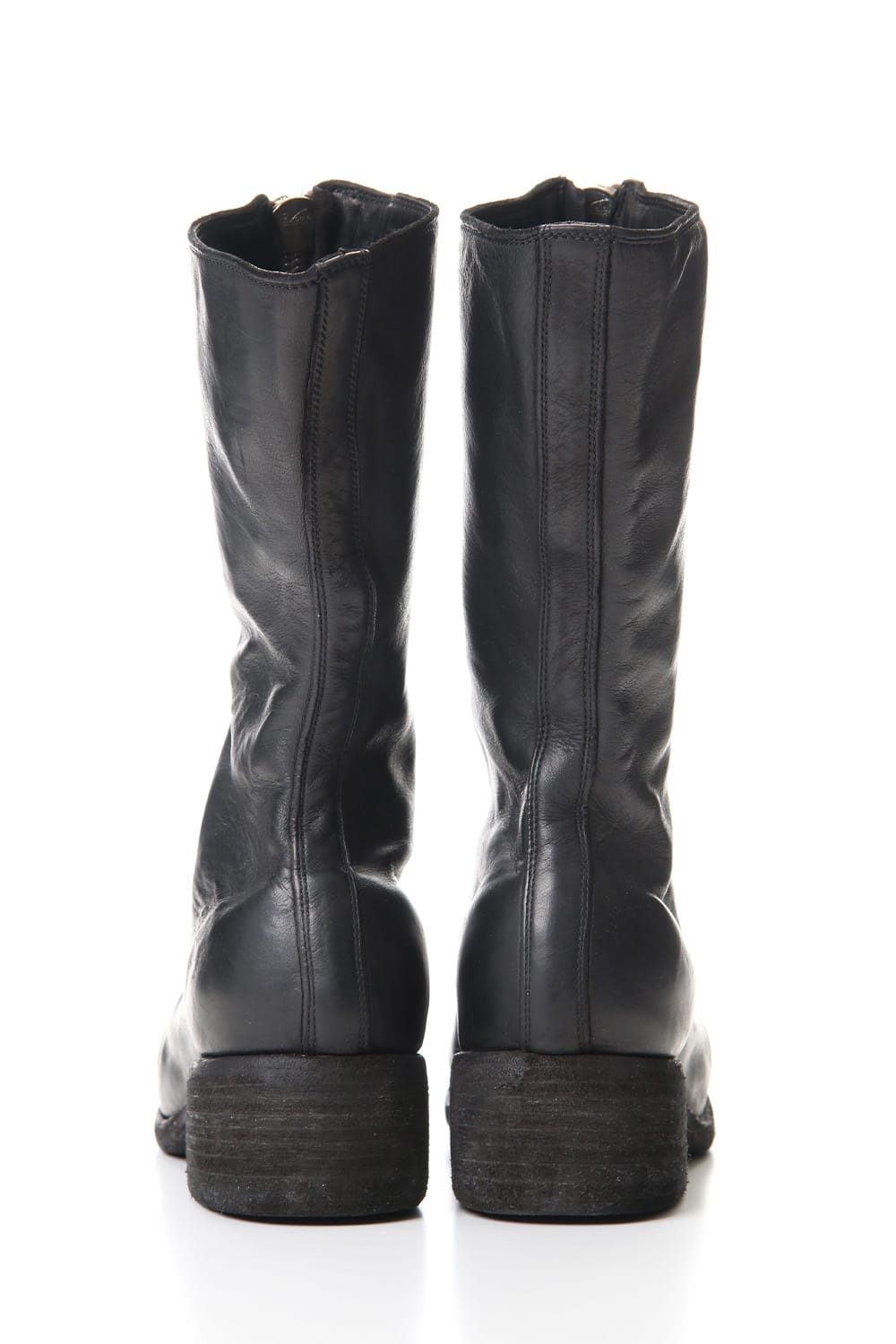 Super Long Front Zip Boots - Soft Horse Full Grain Leather - PL9