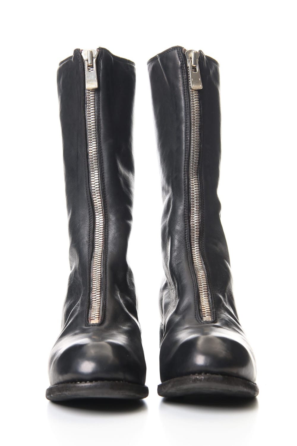 Super Long Front Zip Boots - Soft Horse Full Grain Leather - PL9