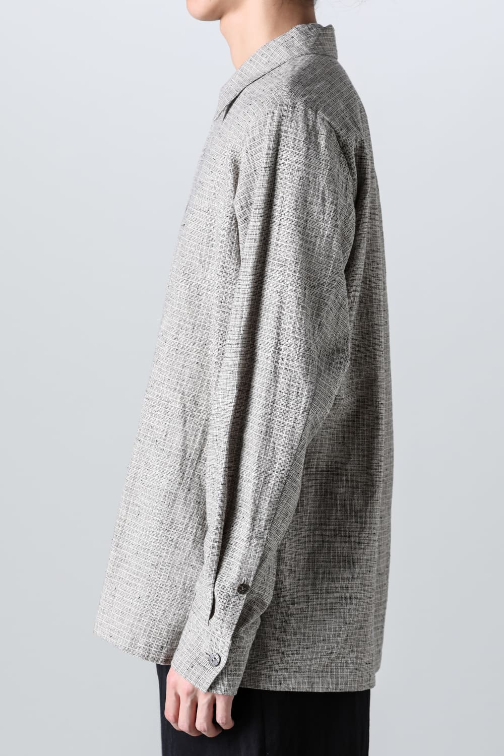 plain shirt light color check - A