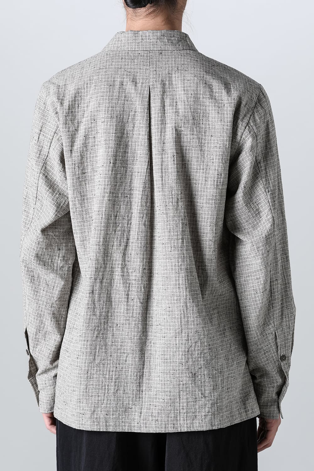 plain shirt light color check - A