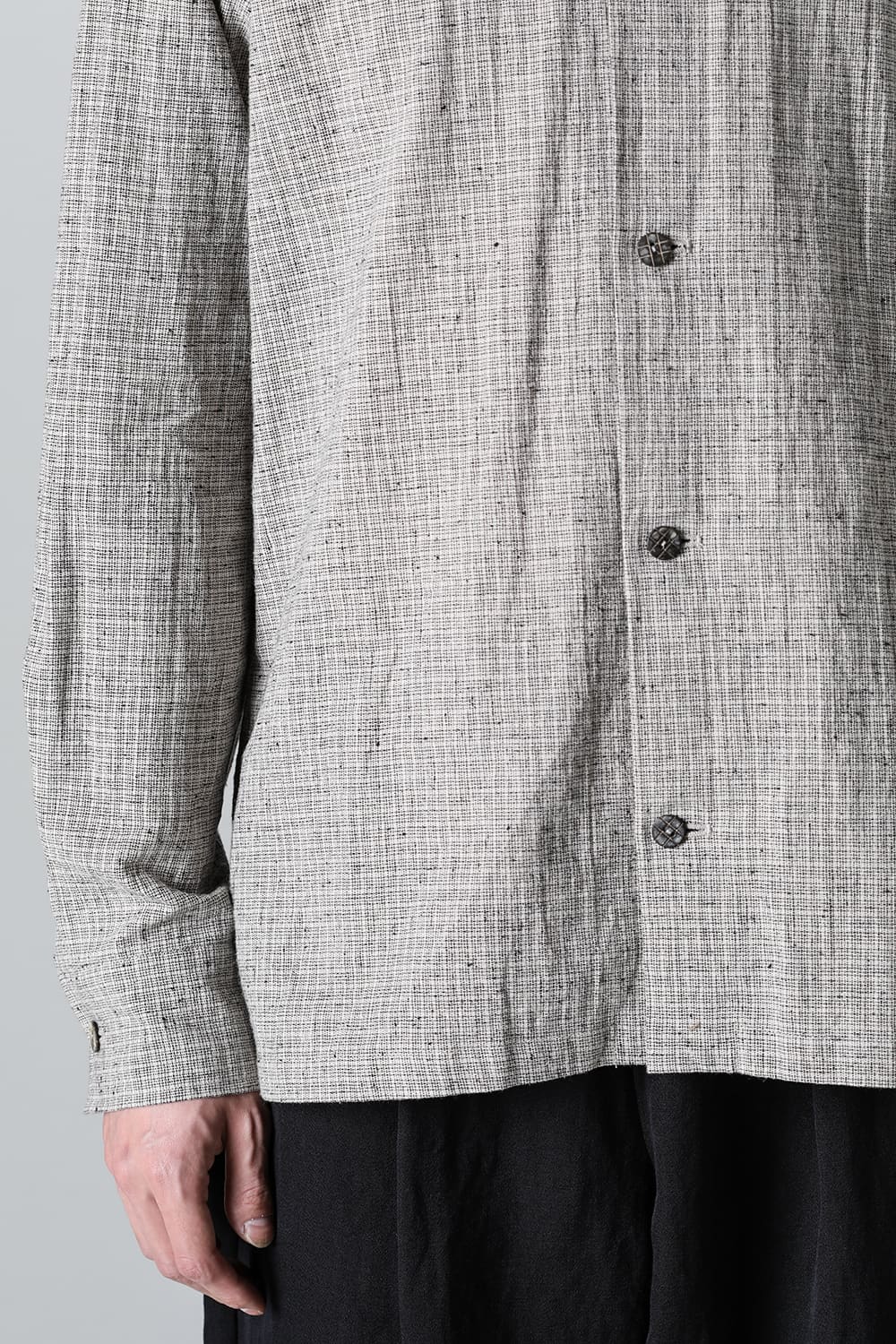 plain shirt light color check - A