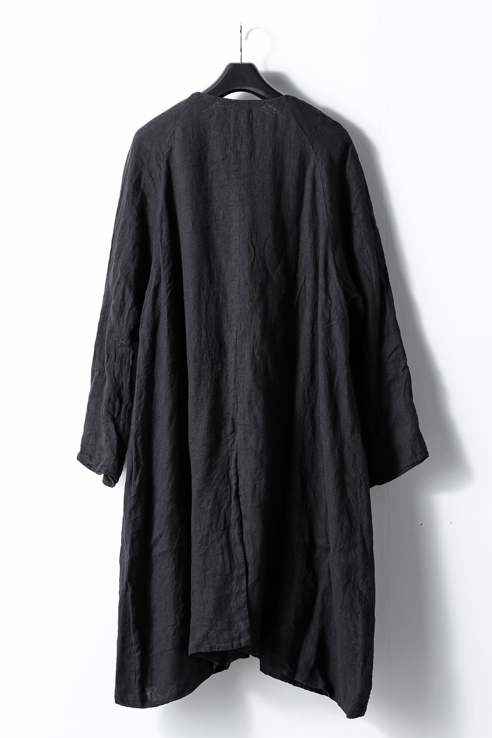 Collarless Coat Reversible Black/Black