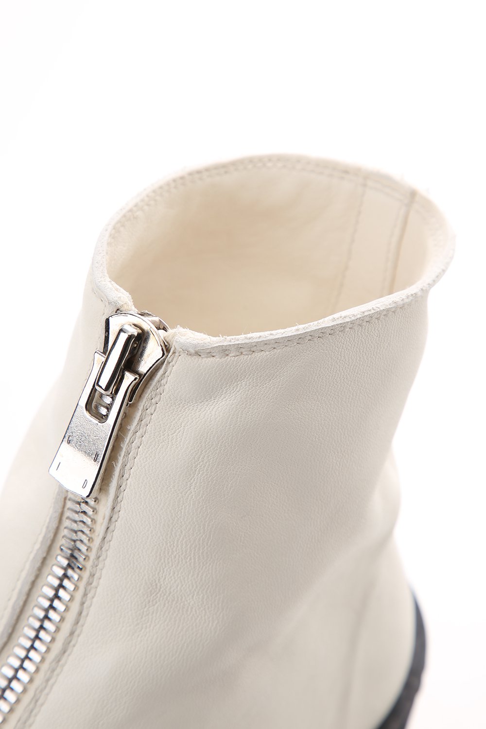 Soft Horse Full Grain Lined Front Zip Boots White - PLS