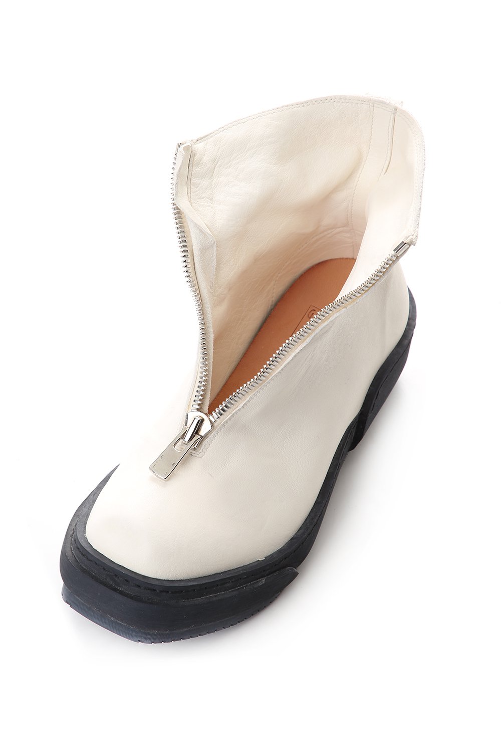 Soft Horse Full Grain Lined Front Zip Boots White - PLS