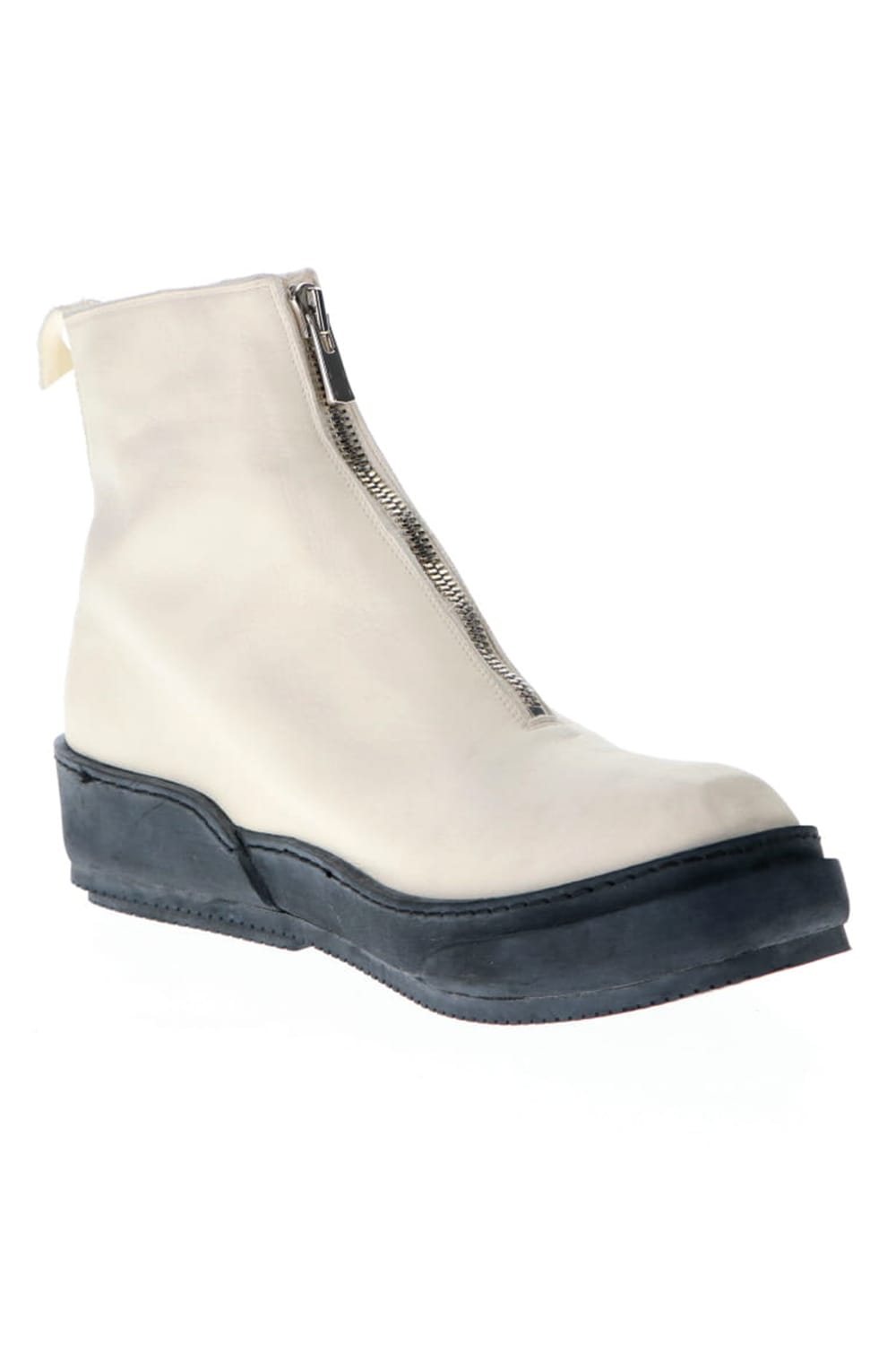 Soft Horse Full Grain Lined Front Zip Boots White - PLS