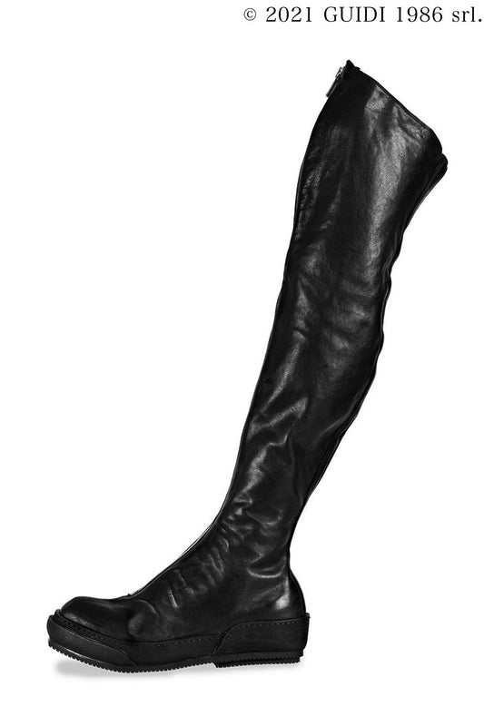 PLS4 - Front Zip Over-The-Knee Sneaker Boots