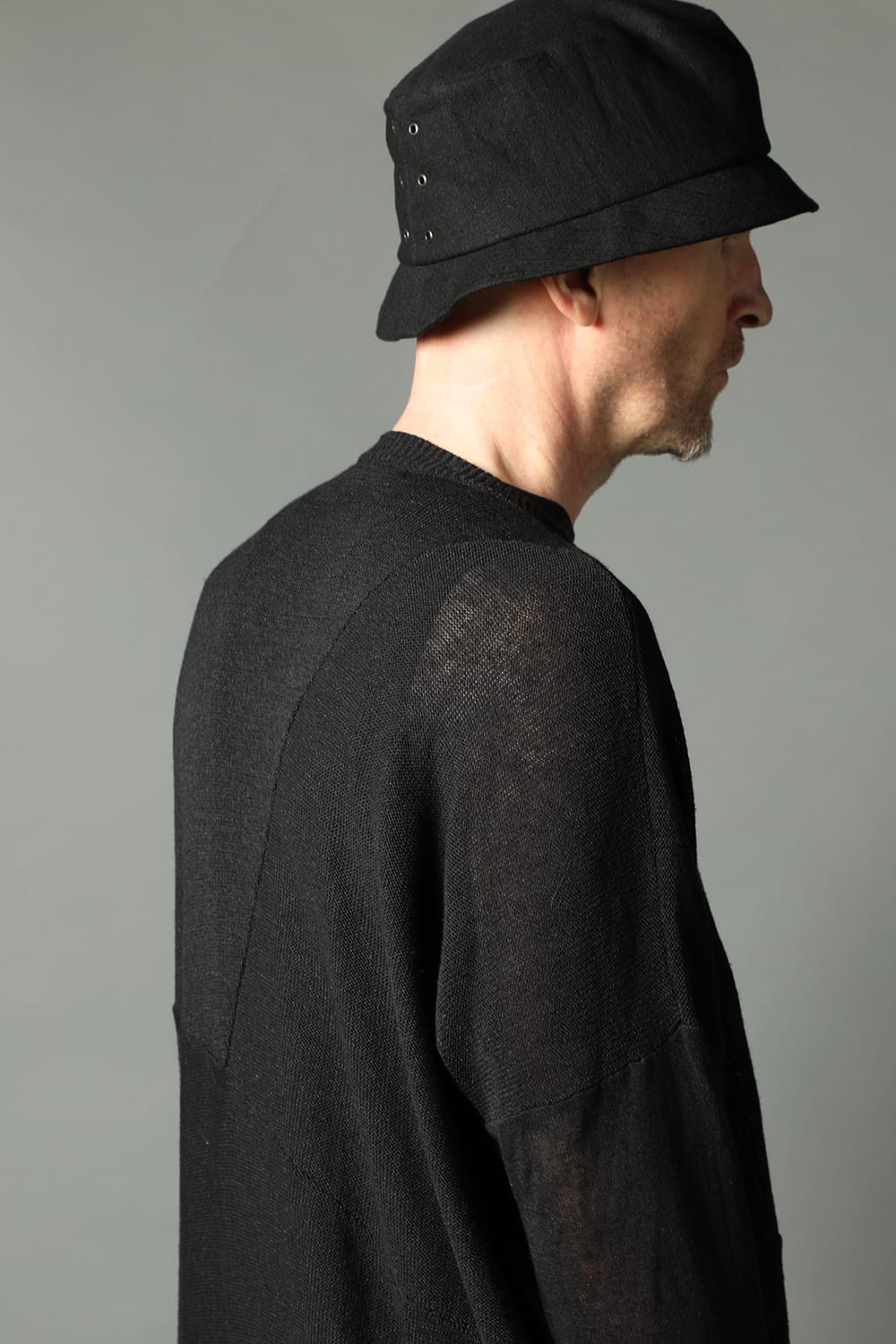 Knit long sleeve linen nylon combination